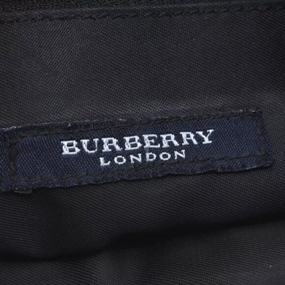 Authentic BURBERRY Check Nylon Leather Shoulder Tote Bag Yellow Green K8189 - Picture 11 of 15